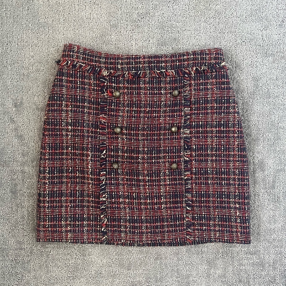 Court & Rowe Belle Noel Tweed Plaid Mini Skirt - Picture 2 of 6